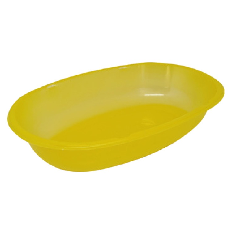 Bandeja Plástica Oval Amarelo (Cód 057)
