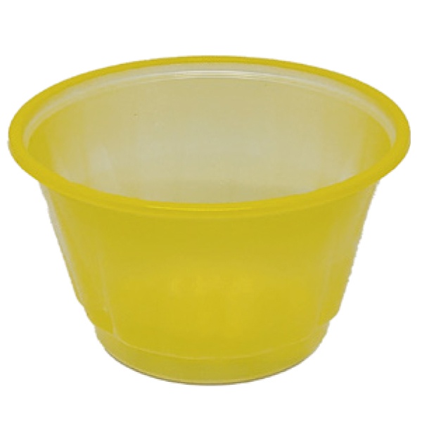 Pote Plástico para Alimento (Gomado) Amarelo 100ml (Cód 081)