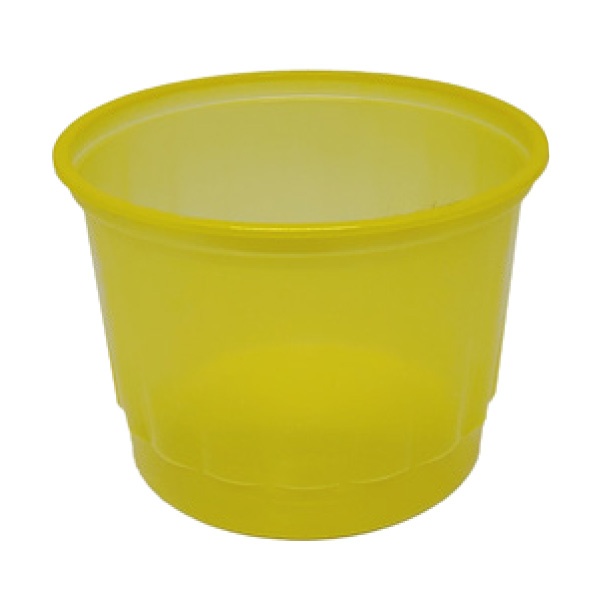 Pote Plástico para Alimento (Gomado) Amarelo 250ml (Cód 038)