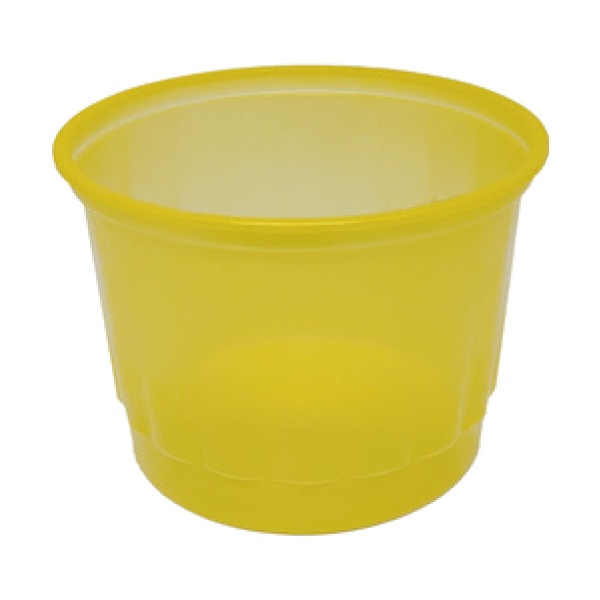 Pote Plástico para Alimento (Gomado) Amarelo 200ml (Cód 031)